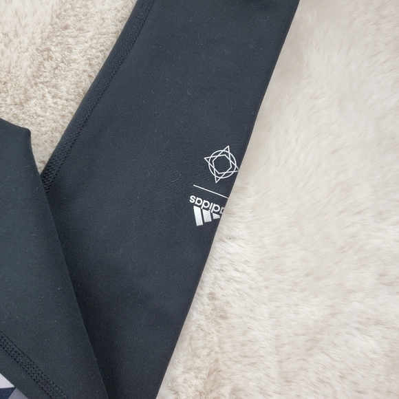 Adidas Gray Black Geometric Legging CV7088 US XS - Picture 4 of 8